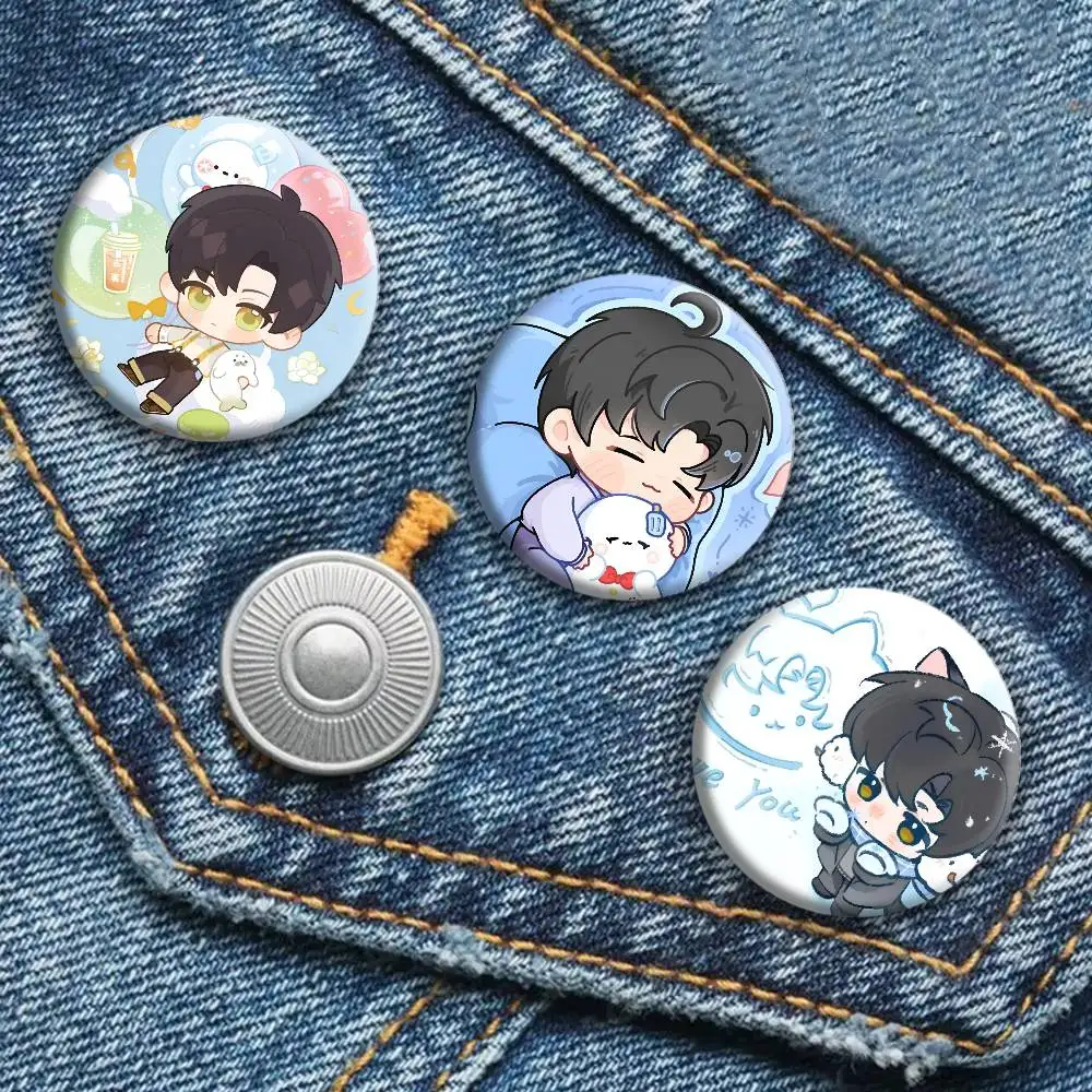 Anime Game Love and Deepspace Zayne Badges Round Cosplay Pin Bag Decor Fans Collect Friends Gifts Brooch Souvenir