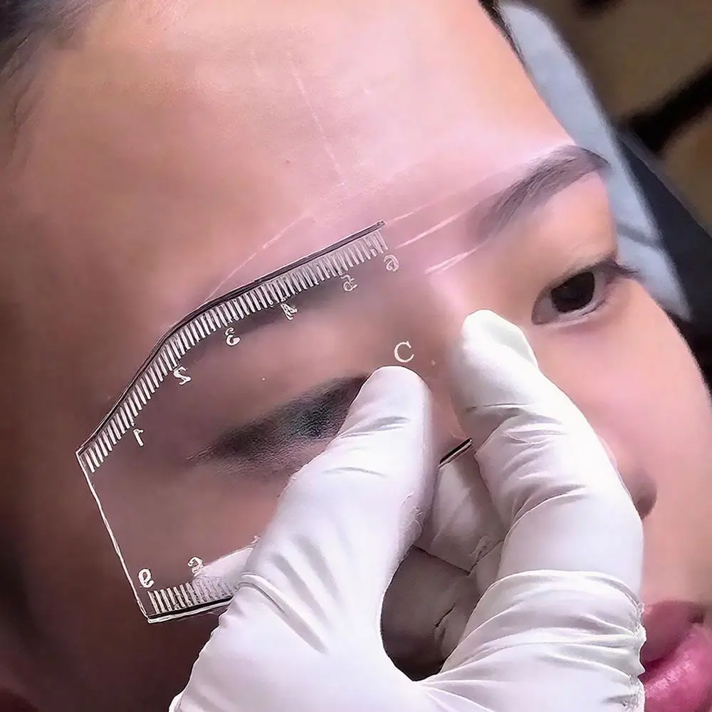 5 pezzi righello per mappatura sopracciglia righello per modellare le sopracciglia 1 minuto disegno rapido design per sopracciglia strumento facile microblading stencil Makekup permanenti