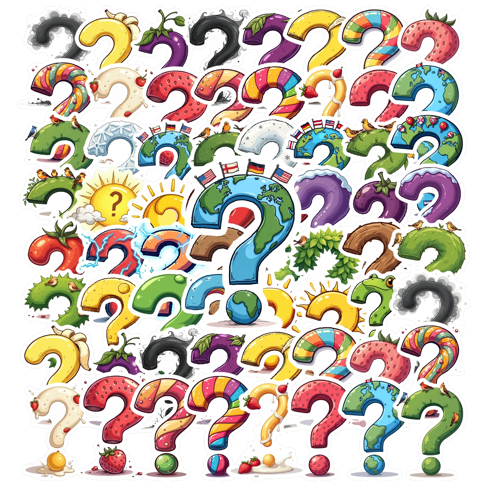 

question mark Bird Stickers DIY Variety Cute Laptop Versatile Journal for School