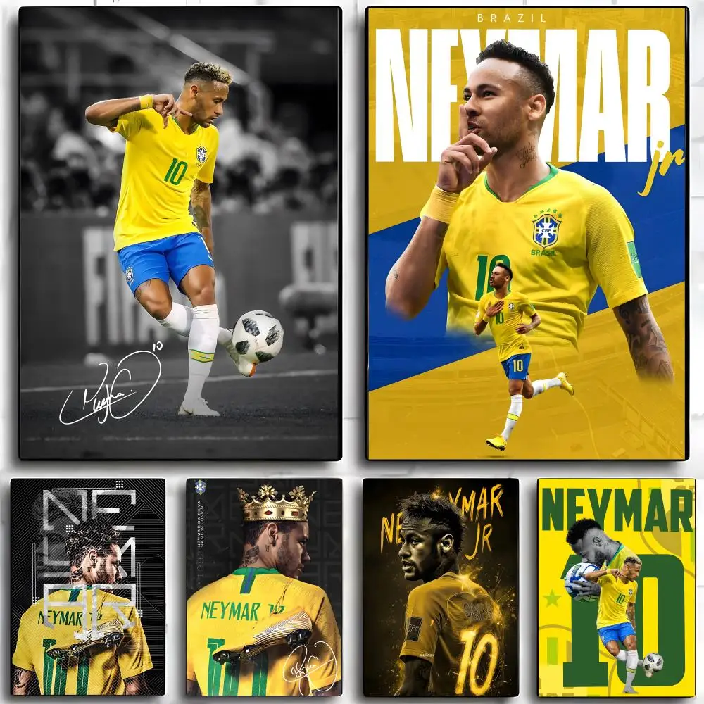 Footballer N-NeYmar J-Jr Poster Wall Art Print Art Suitable For Living Room Bedroom Bar Parlor Home Decor Gift