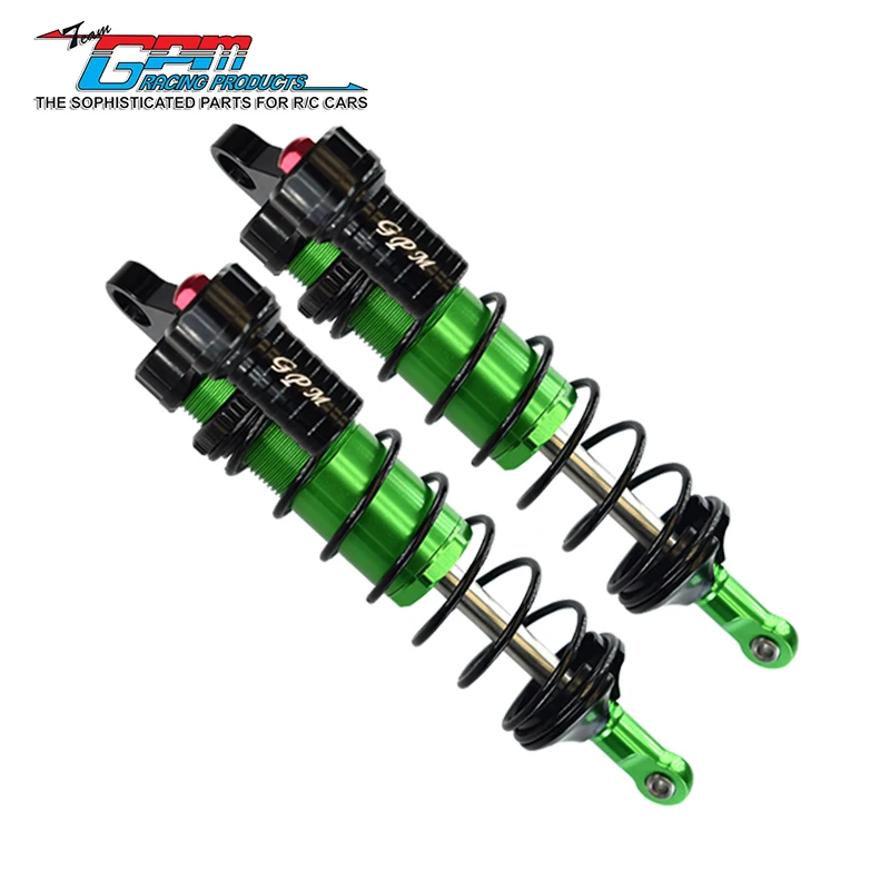 Amortiguadores de resorte ajustables en forma de L delanteros de aluminio GPM para camión Monster Sledge 1/8-95076-4