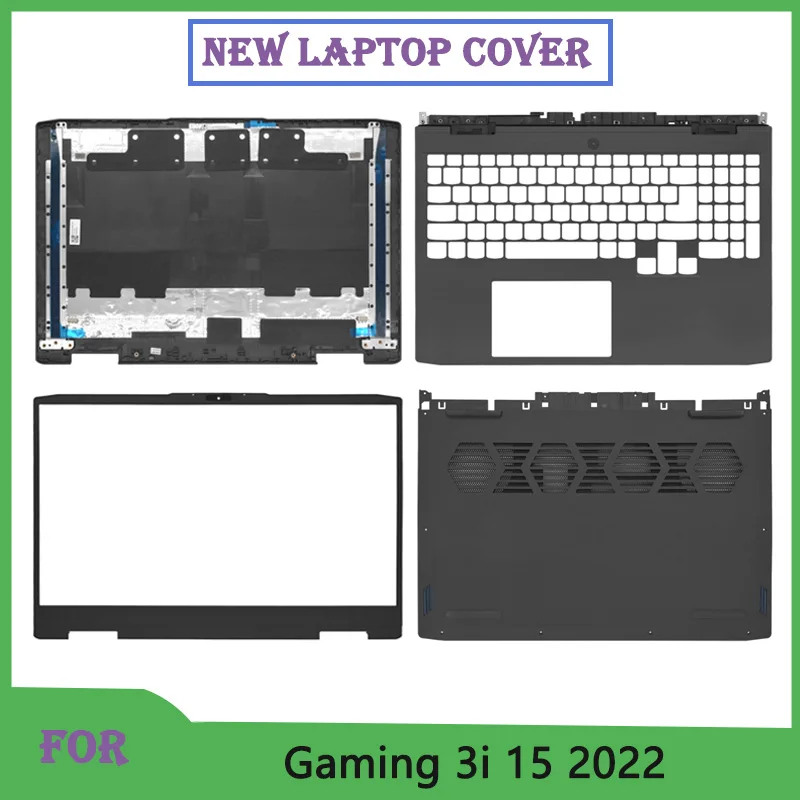 

Замените чехол для игрового экрана ноутбука серии 3i 15 2022, задняя крышка, передняя панель, упор для рук, верхняя нижняя часть корпуса, черный корпус