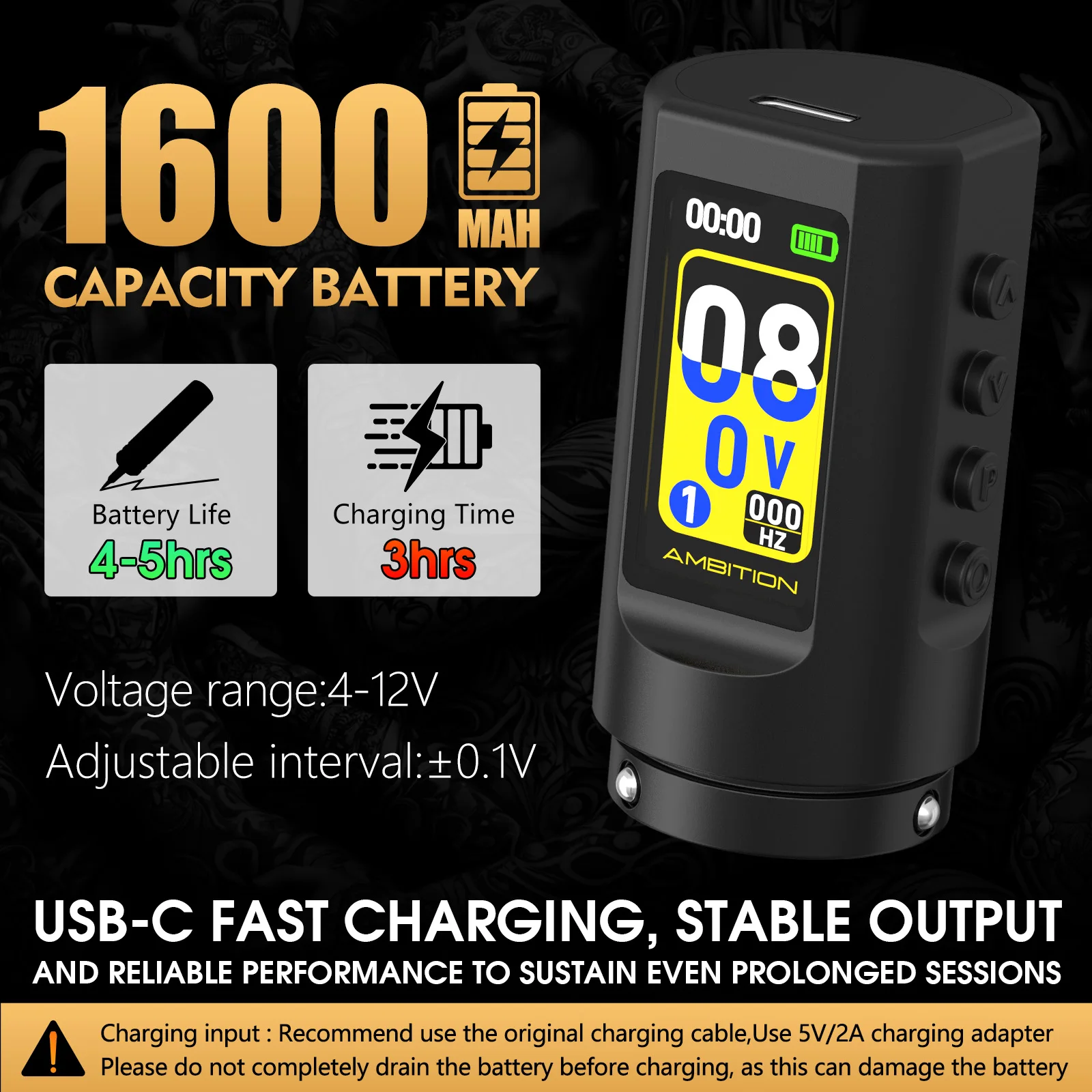 Mesin Tato Nirkabel Profesional XNET C3 Rotary Battery Pen Motor Tanpa Inti 7 Stroke Pena Tato Untuk Pemula Untuk Seni Tato