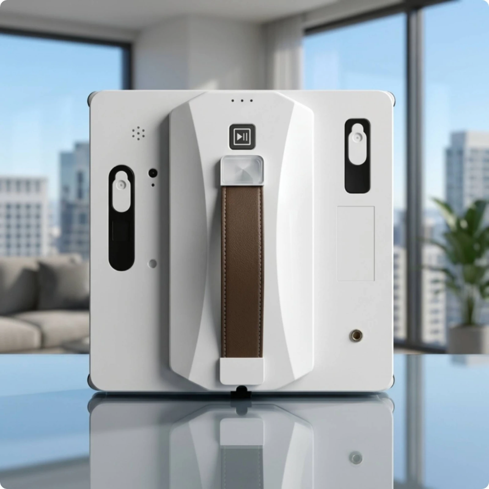 Automatic Window Cleaner Robot with Twin Spray Remote and App Control Safety Rope for High Glass Panels