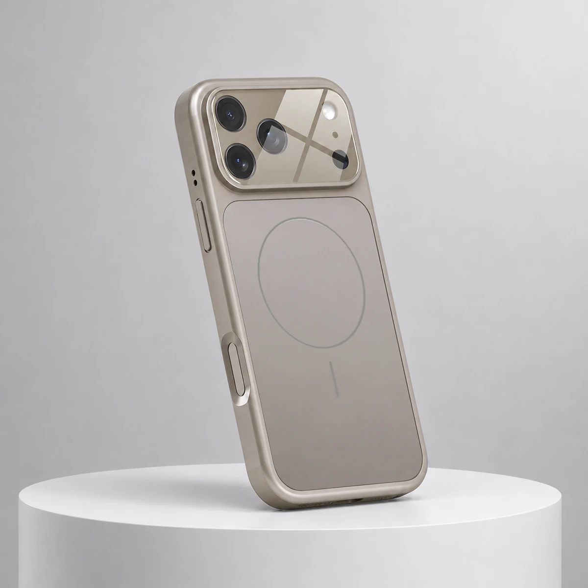 Luxuriöse Matte Metallische Textur Anti-Sturz Handyhülle für iPhone 17 16 15 14 13 Pro Max Kabelloses Magnetisches Laden Stoßfeste Hülle