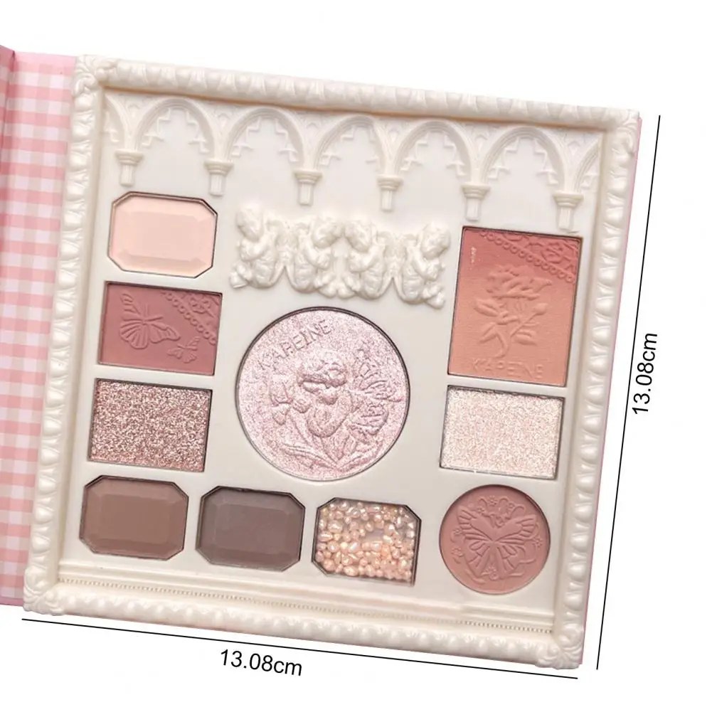 Neue Relief Rose Lidschatten Platte Erde Farbe Matte Reparatur Erröten Highlight Pulver Lidschatten Make-Up Palette Rose Erde Farben