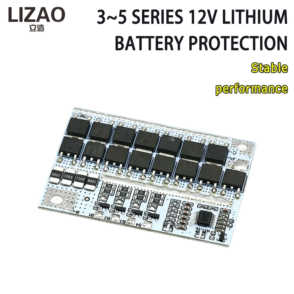 3S 4S 5S Bms 12v 16.8V 21V 3.7V 100A Li-ion Lmo Ternary Lithium Battery Protection Circuit Board Li-polymer Balance Charging