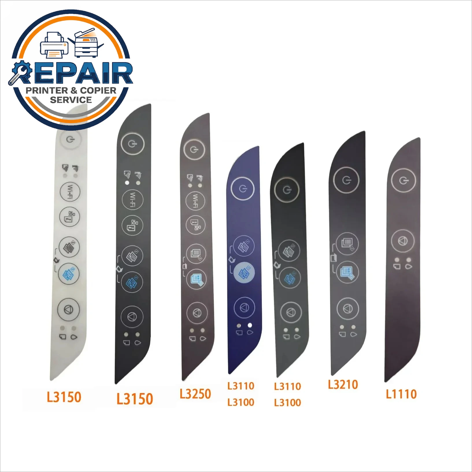 10PCS Compatible Button Stickers for Epson L3250 L3150 L3210 L3100 L3110 L1110 L3210 Panel Button Sticker