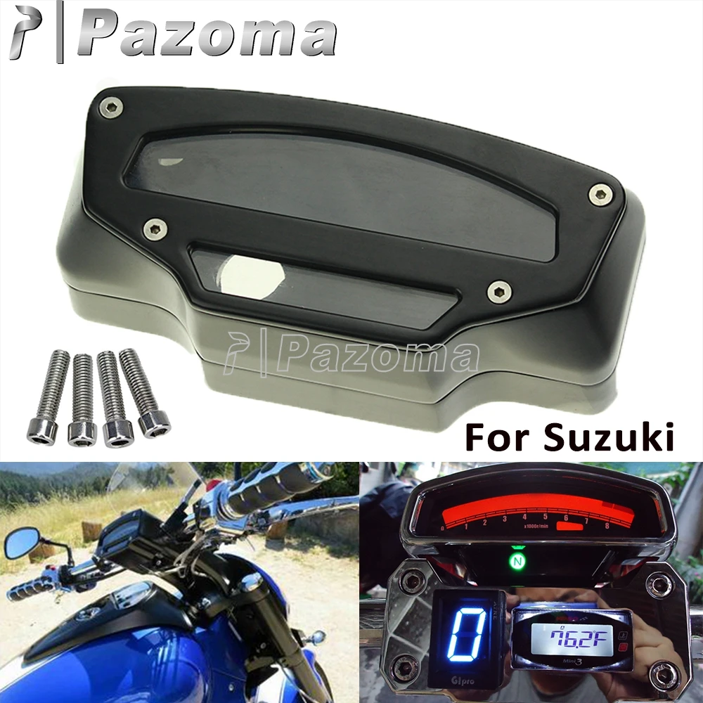 

For Suzuki Boulevard M109R VZR1800 Tachometer Chrome Tach Tacho Housing Meter Gauge Housing Shell Cover Kit Speedometer 2006-16