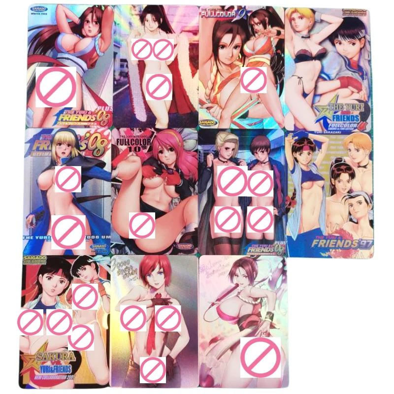 

23Pcs/Set ACG Sexy Girl Cards THEKINGOFFIGHTERS Mai Shiranui Anime Game Characters Collection Color Flash Cards DIY Toys Gifts