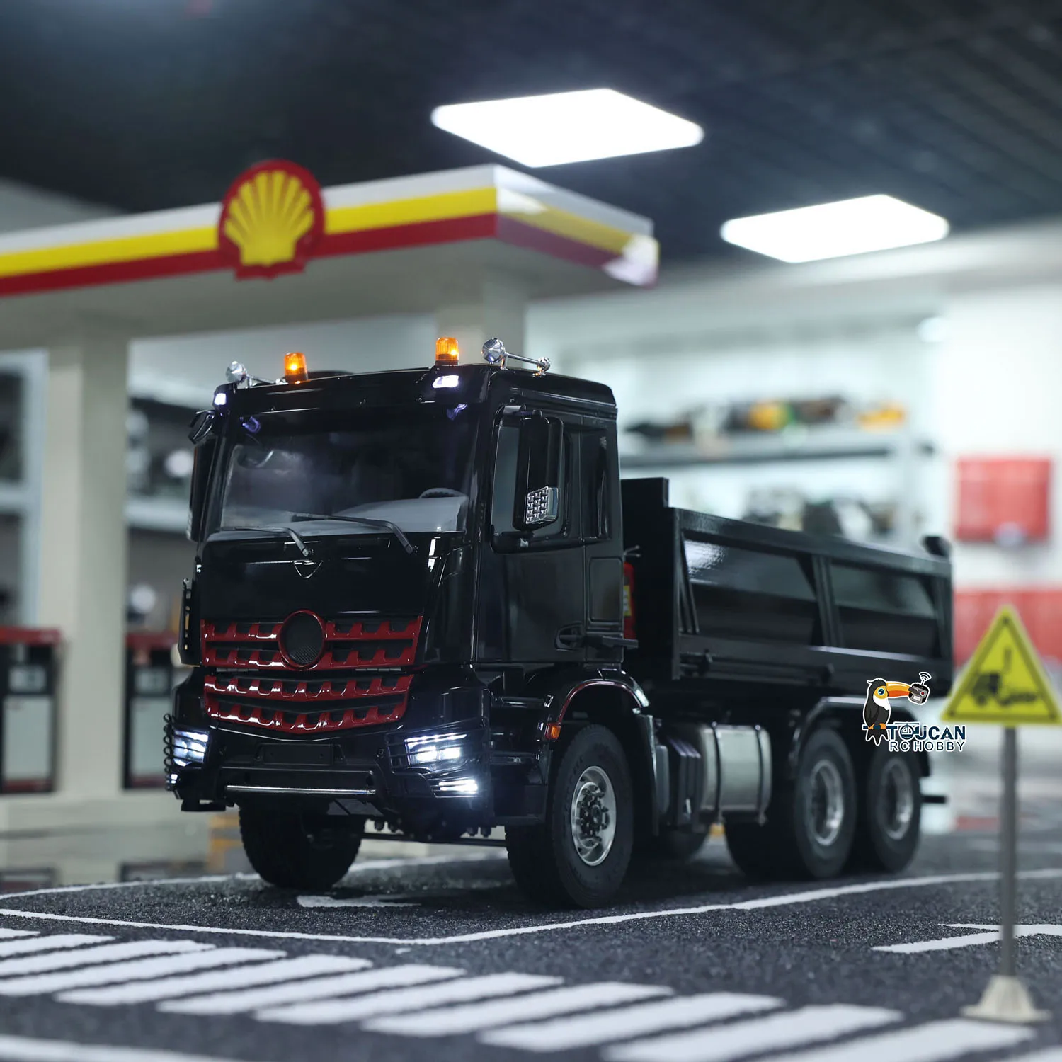 

Toys MDMODEL 3348 1/14 6x6 Metal Chassis RC Hydraulic Dump Truck Remote Control Tipper 2Speed Gearbox Light Sound Car Vehicle
