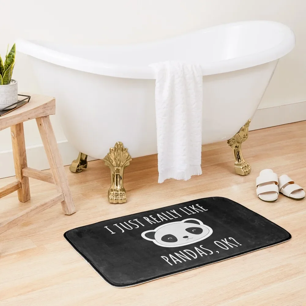 

I Just Really Like Pandas, Ok Bath Mat Bathroom Floor Bathroom Use Bathroom Gadgets Mat