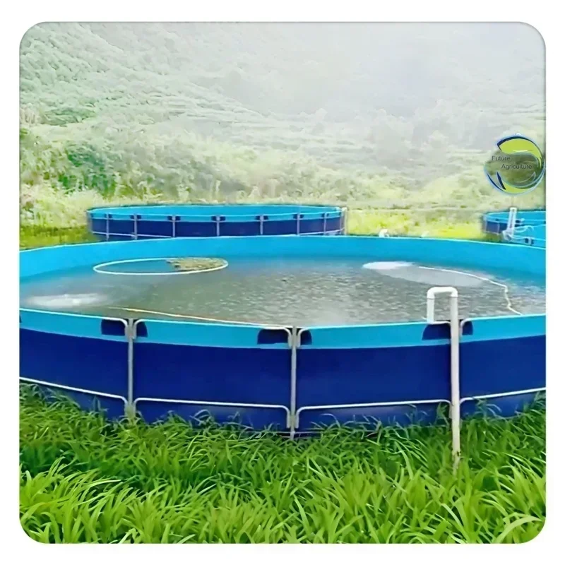 Fish Farm Tilapia Pond Fish Breeding Pool Tank Above Ground Tarpaulin Farming Cage Basin For Fish Farming