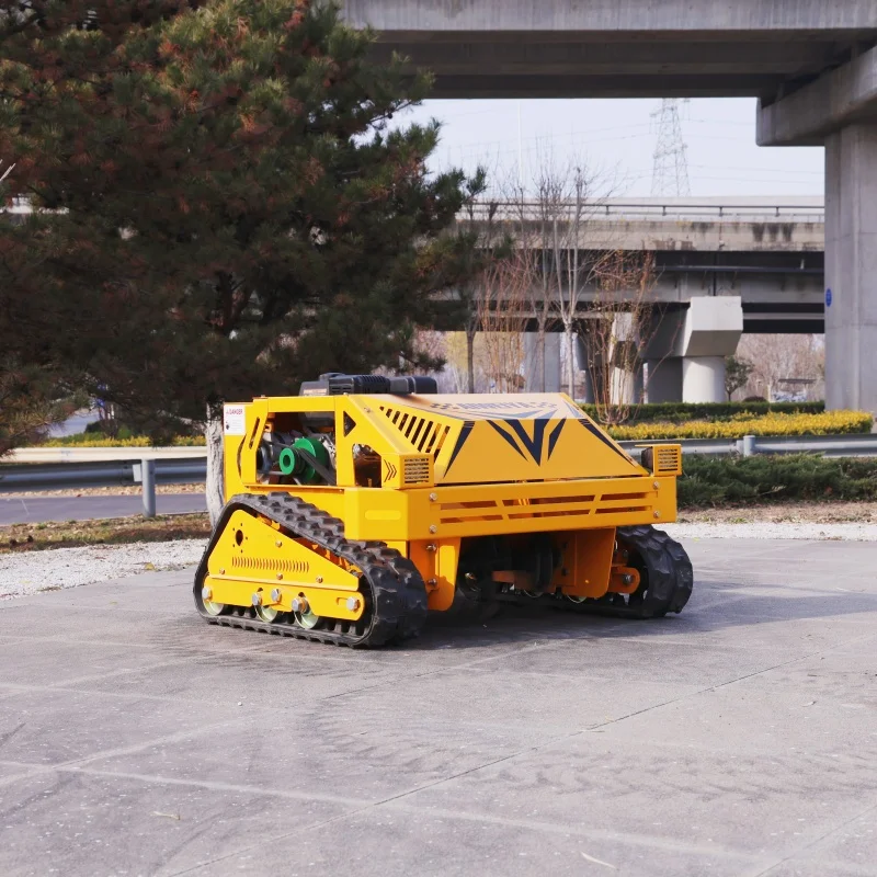 Customized Hot Selling Remote Control Crawler Brush Cutter Grass Mini Robot Flail Lawn Mower