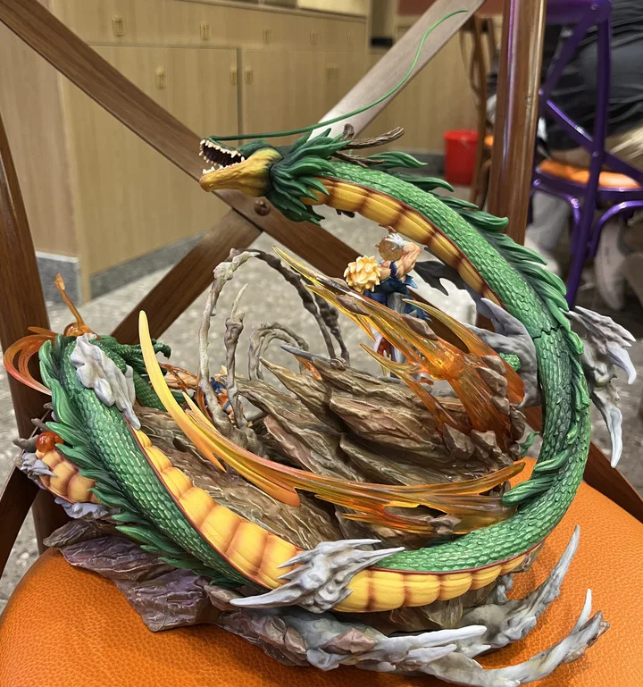 โมเดลซุปเปอร์ไซย่า ซุนโกคู VS เบจิต้า โยนเซย์ ขนาด 38 ซม. ดราก้อนบอล ดราก้อนเอฟเฟกต์พิเศษ อุปกรณ์ต่อพ่วงเกม ของตกแต่งโต๊ะทำงาน ของขวัญ ของเล่น