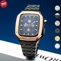 Luxury Modification Kit Bezel Case Band For Apple Watch Band 44mm 45mm Metal Bezel Frame for iwatch Series 6 5 4 SE Accessories