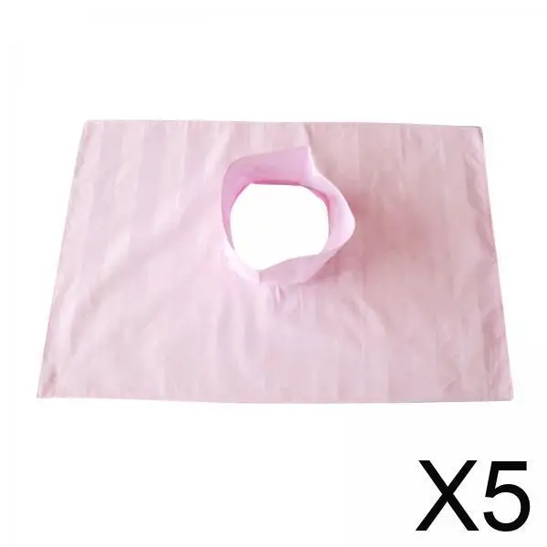 

Satin Stripe Massage Table Cover Sheet Cotton Soft Face Hole Washable Protector for Spa Salon Bed Pillow