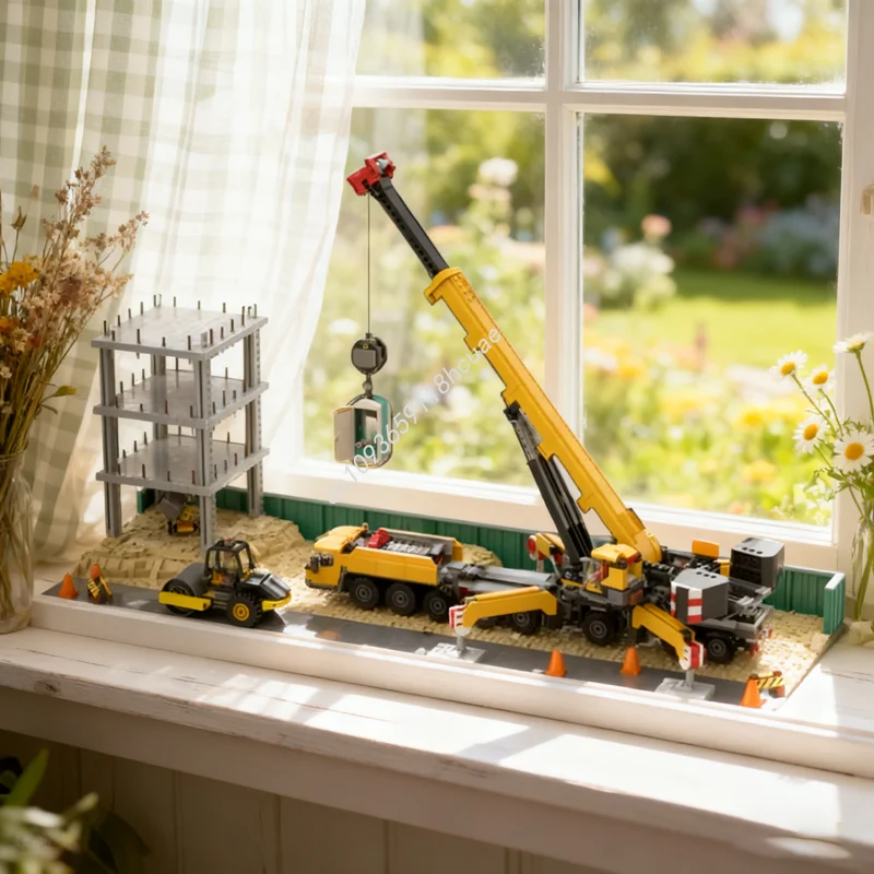 

1882 шт. MOC модульная модель строительной площадки, строительные игрушки, блоки, архитектура, сделай сам, рождественский подарок, креативный детский день рождения