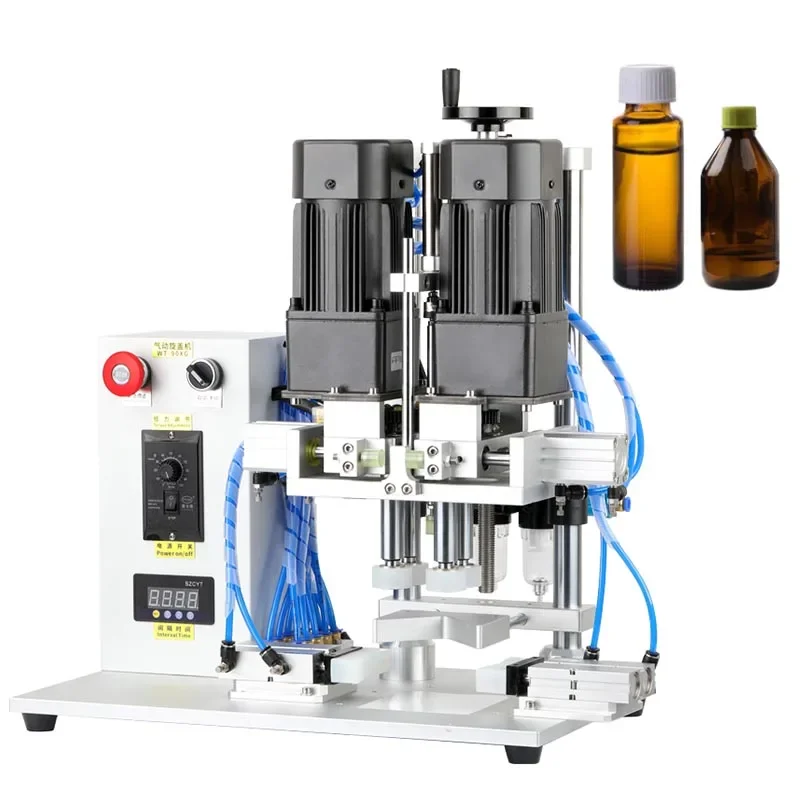 Rotary Bottle Capping Machine Desktop Can Jar Honey Bottle Capper  Plastic Glass Dropper Spout Pouch Bottle Sealing Machine