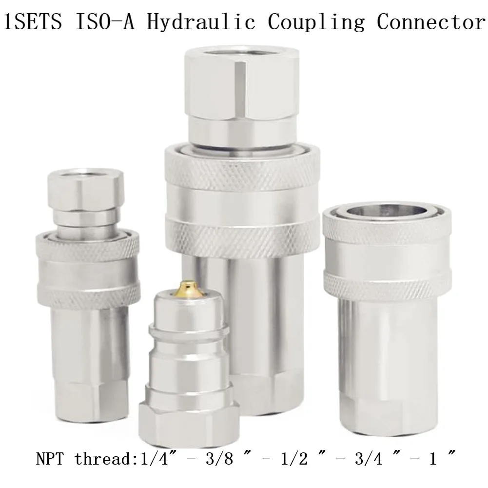 Imagem -04 - Encaixe de Liberação Rápida Iso Iso7241-a Npt um Conector de Acoplamento Hidráulico Relação de Mudança Rápida Npt1