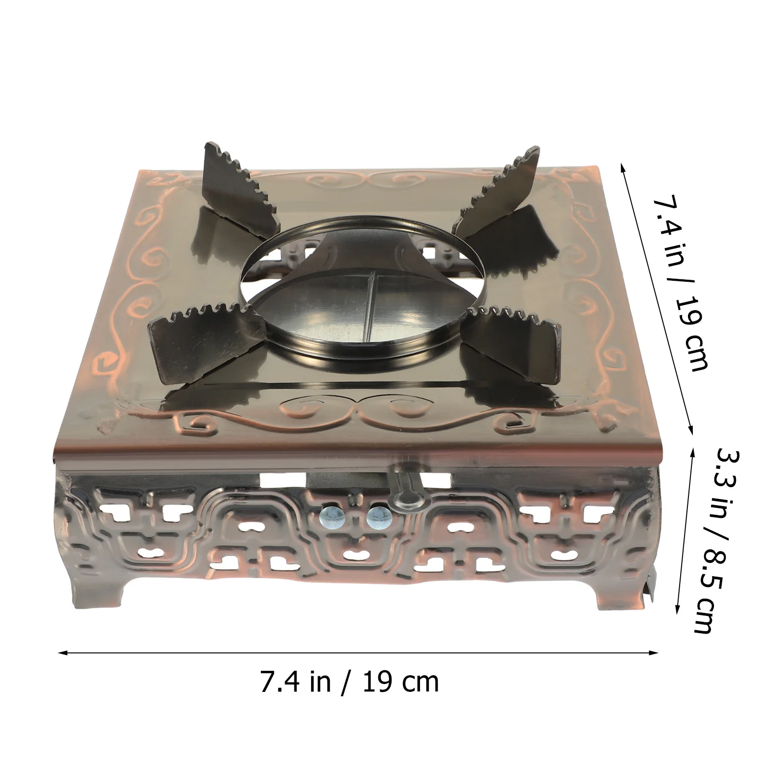 موقد صغير محمول من الفولاذ المقاوم للصدأ للتخييم في الهواء الطلق، موقد طبخ خفيف الوزن ومتعدد الوظائف، عملي