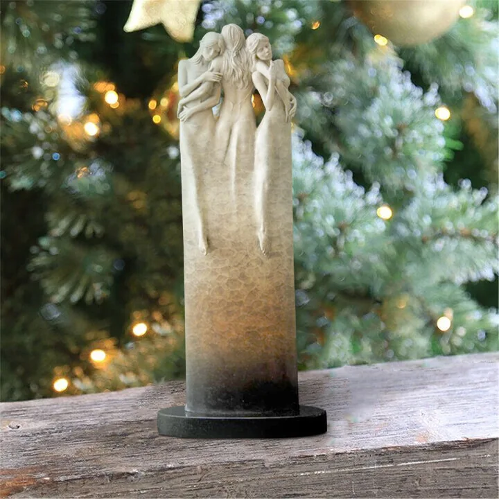 

Three Goddess Statue Resin Statue Arts and Crafts Embrace Love Expression Female Sculpture Home Office Living Room Decoration