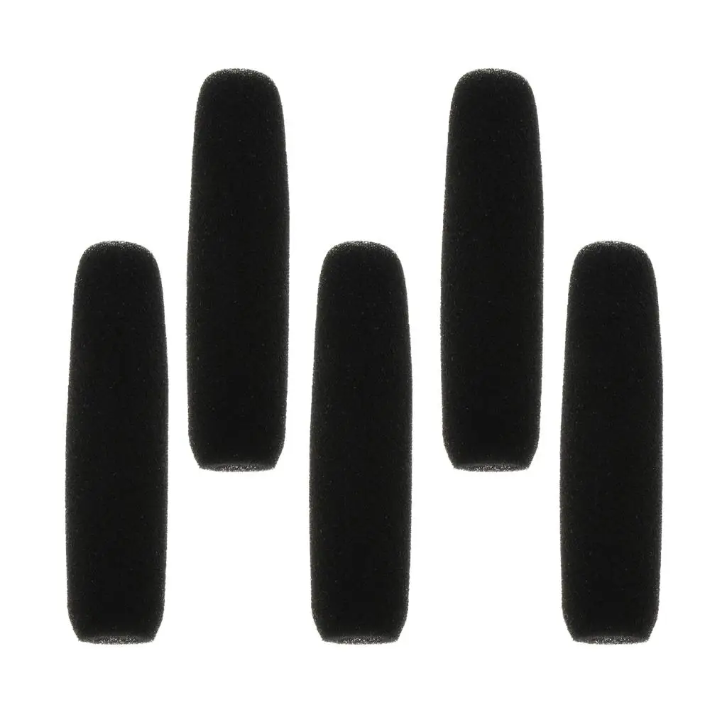 Lovoski 5pcs Replacement Microphone Windscreen Foam Sponge Mic Cover