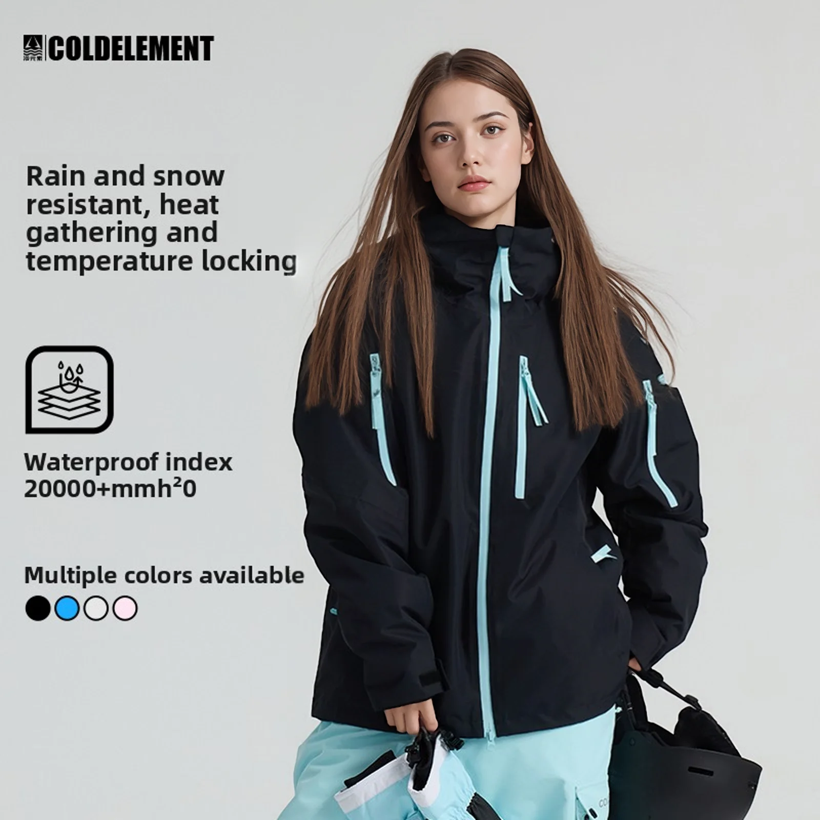 

Coldelement Unisex Waterproof & Windproof Ski Jacket - Warm, Durable Outdoor Winter Gear For Autumn And Winter Adventures