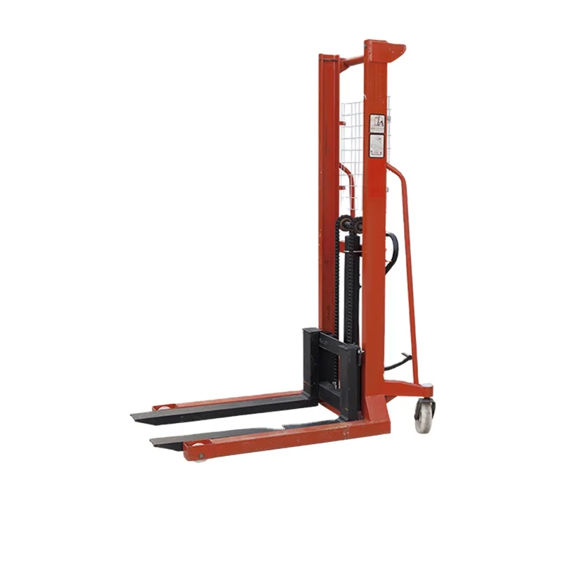 Hand Manual Pallet Operated Stacker Hydraulic 1.6m Lifting Pallet Stacker Forklift