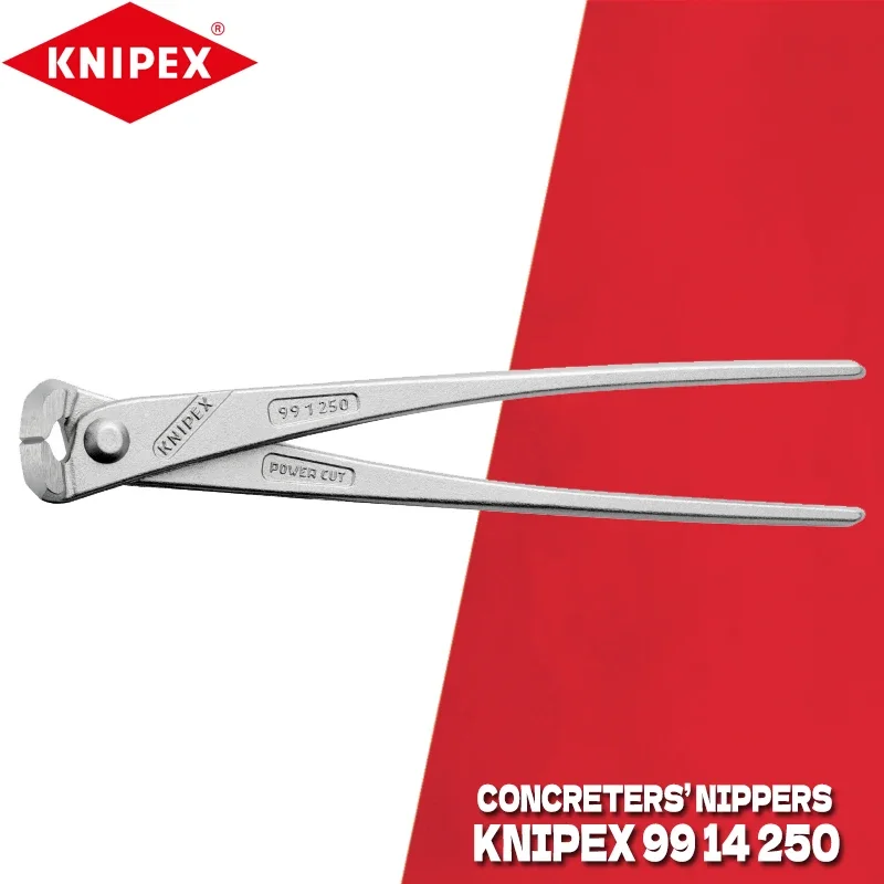 KNIPEX 99 14 250 High-Leverage Concreter's Nippers 250 mm Labor-saving Wire Tie Pliers knipex 9914250