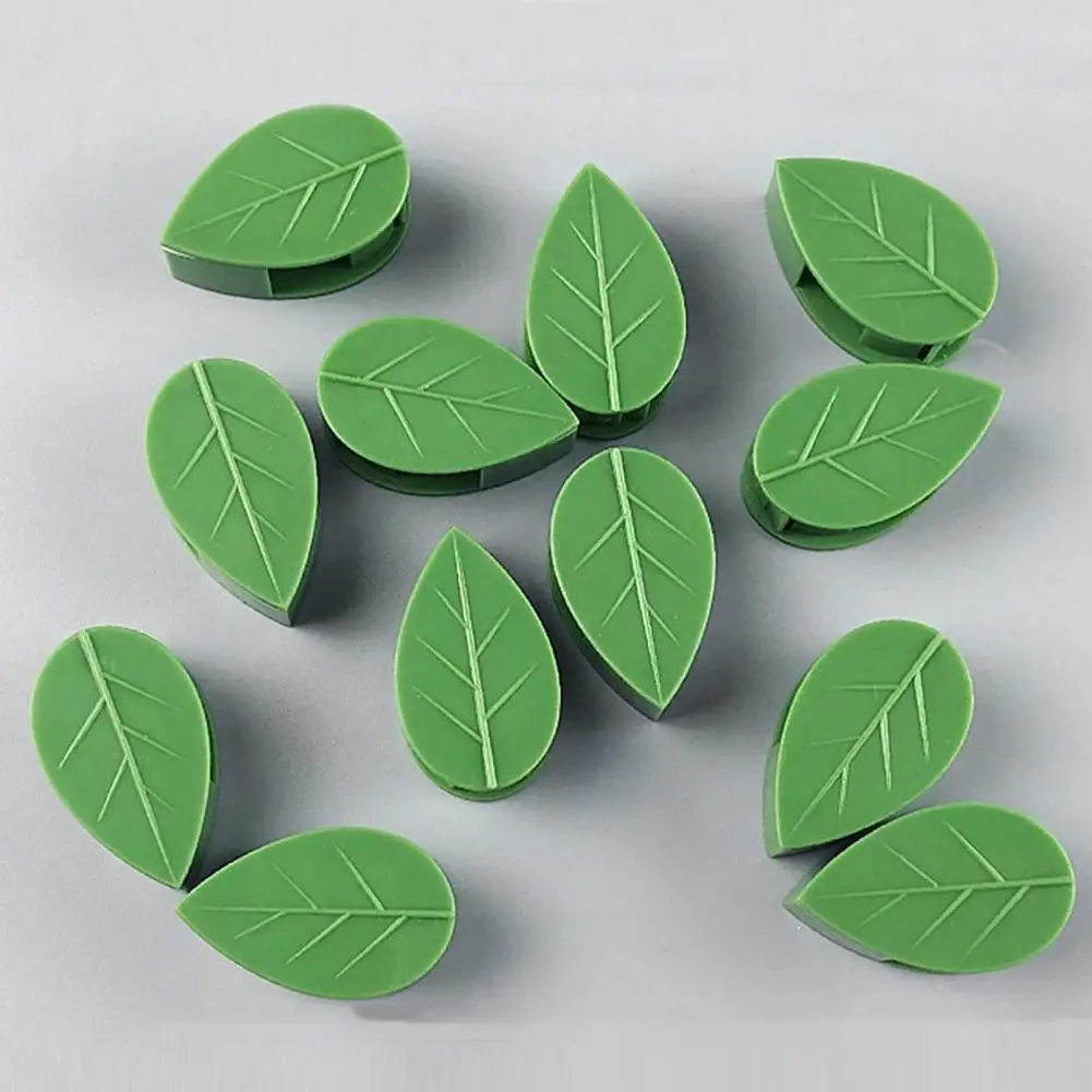 Wire Management Plant Clip Climbing Plants Clip Efficient Gardening Supplies Leaf-shaped Plant Fixers with Glue for Climbing