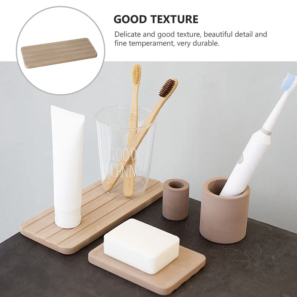 

Diatomite Water Absorption Tray Bathroom Storage Organizer Simple Design for Home Hotel Homestay Tearoom Usage