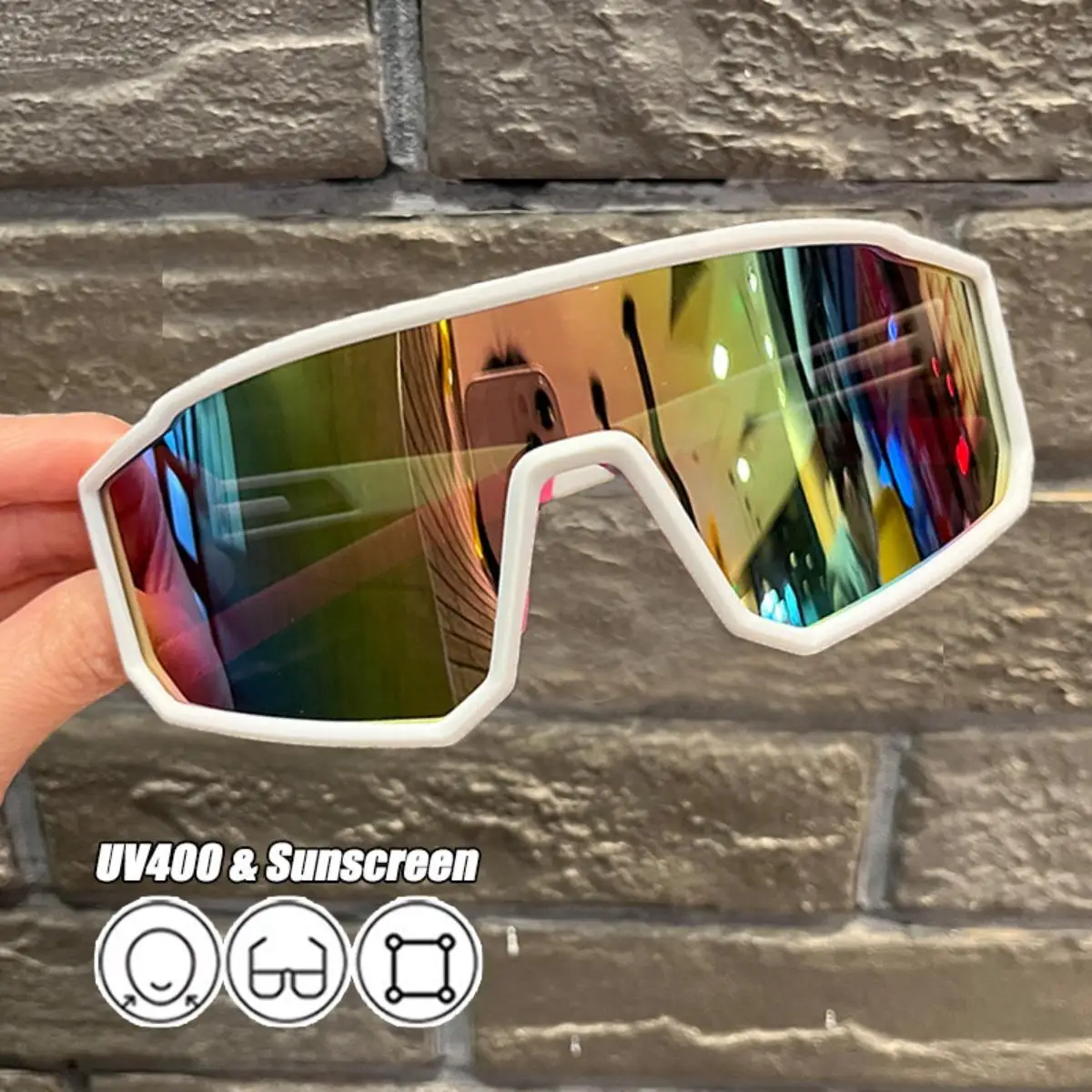 Radfahren Sonnenbrillen Anti-Ultraviolett Wandern Klettern UV400 Shades Brille Großen Rahmen Übergroße Wandern Klettern Brillen