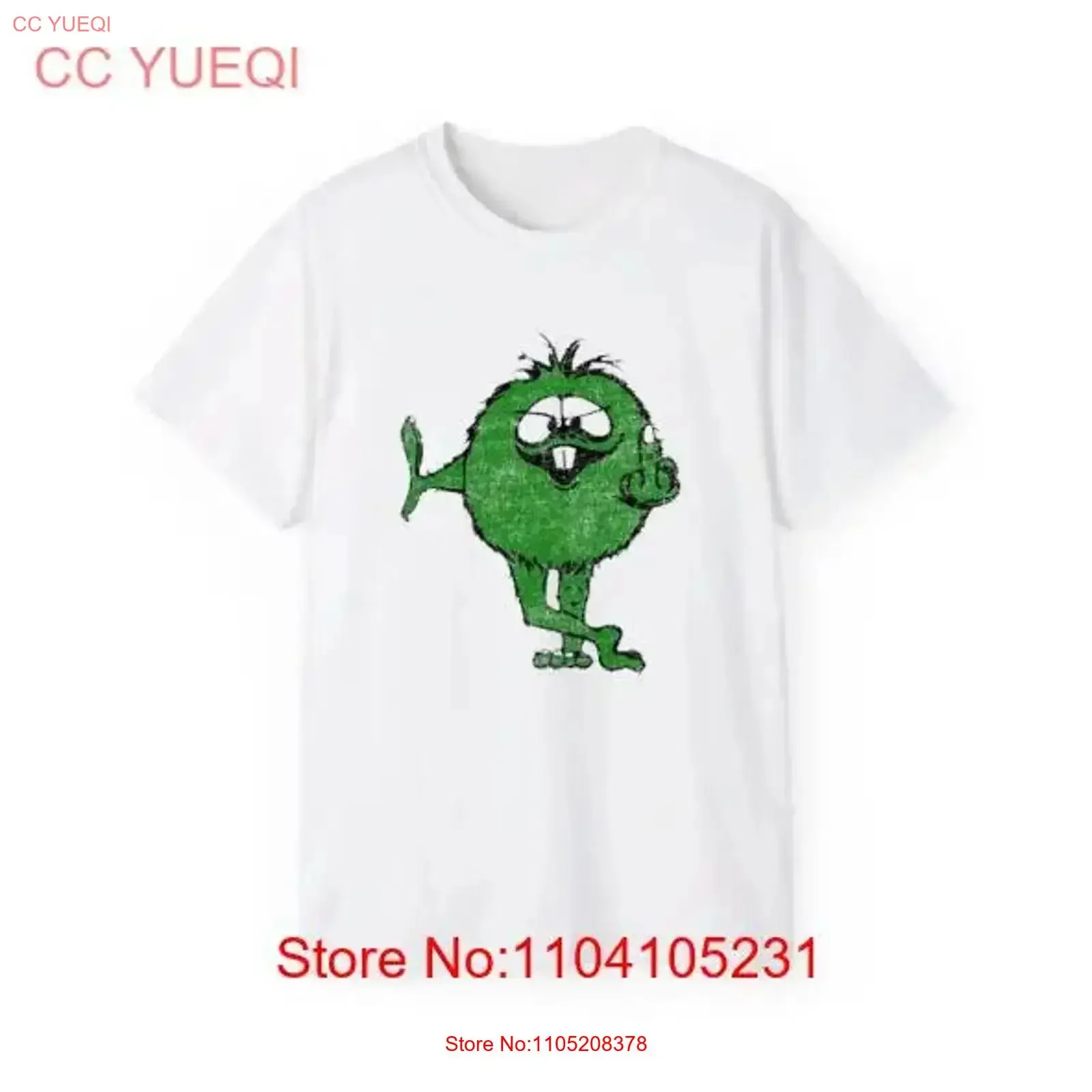 Men's T Shirt Novelty Green Middle Finger Guy 70's Retro Motorcycle Hot Rod vintage Washed homme designer clothes Slightly
