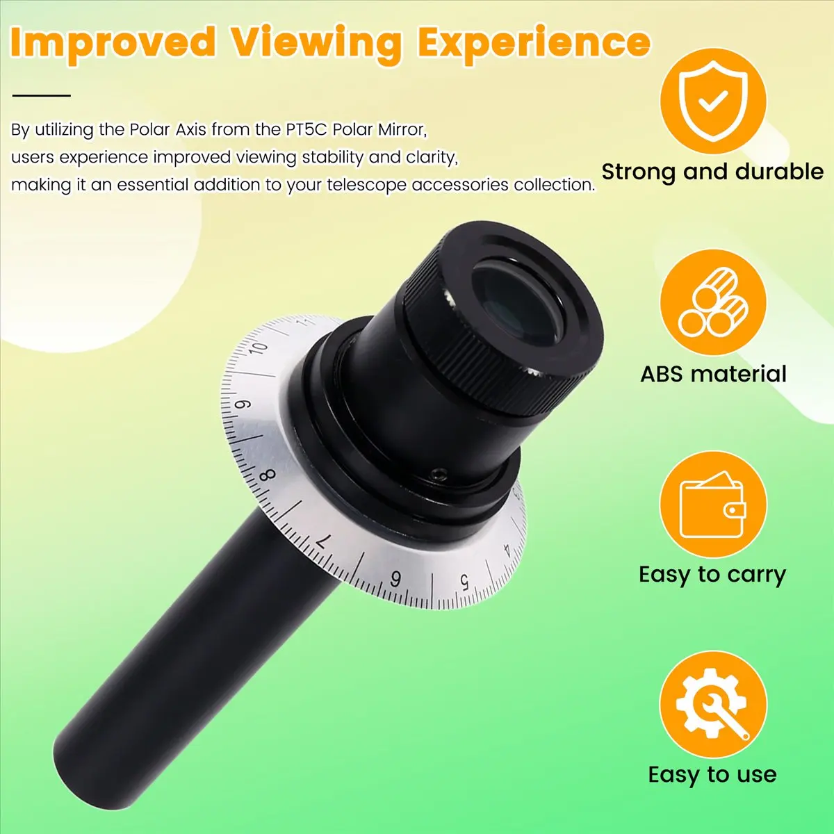 Top Telescope Accessories PT5C Polar Mirror Equatorial Instrument Calibration Polar Axis for EQ3D Polar Mirror