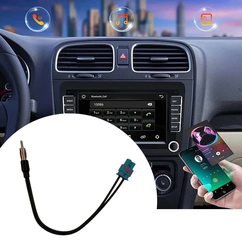 Car Audio Cable Adaptor Antenna Dual Fakra - Din Aerial Antenna Adaptor Dual Fakra RF Radio Antenna for VW RNS510 RCD510 Jetta