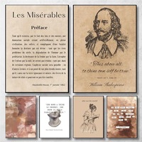 Classic Retro Literary Quotes Shakespeare Quotes Classroom Art Poster Canvas Painting Wall Prints Picture for Room Home Decor