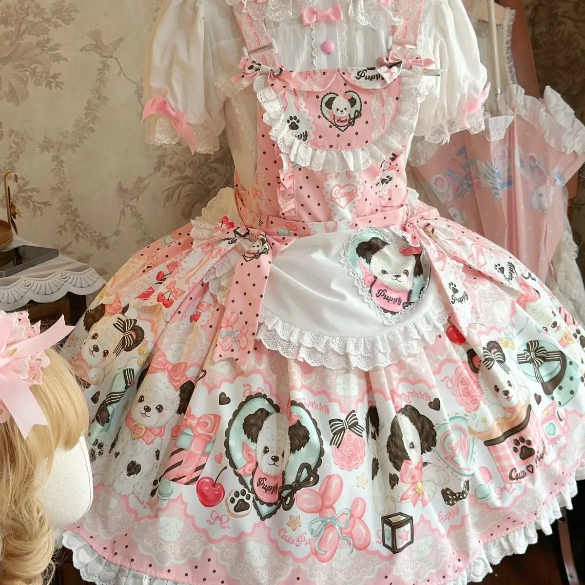 

Оригинальное платье Coalfell Lolita, модное летнее платье в пасторальном стиле в стиле Лолиты для красивых девушек, милое платье с принтом OP для женщин