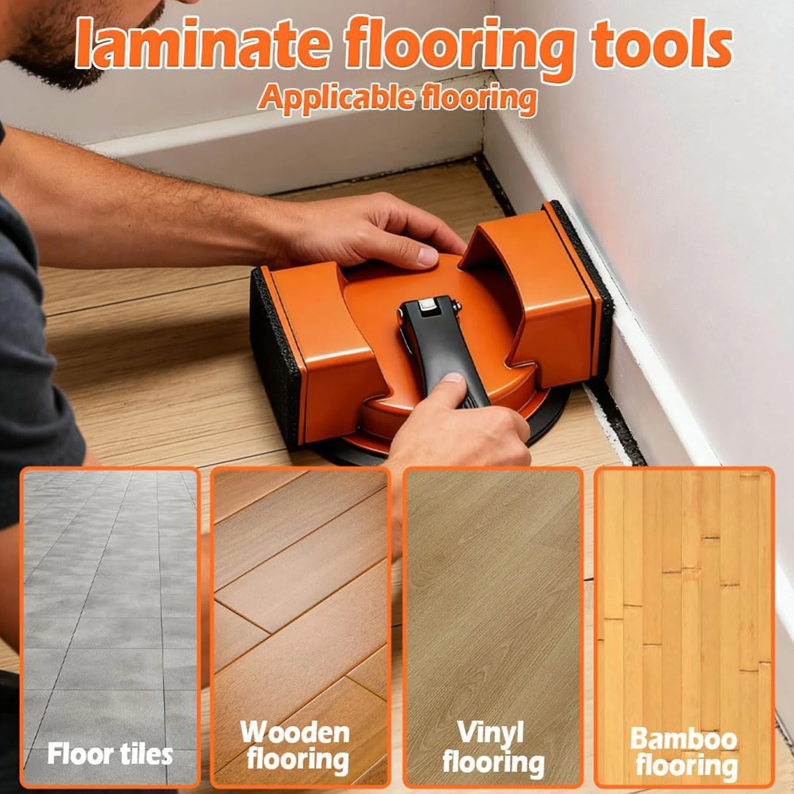

Floor Joint Fixer Tool Strong Suction Cup Floor Repair Suction Plank Grabber for Vinyl Wood Laminate Floors(No Hammer)