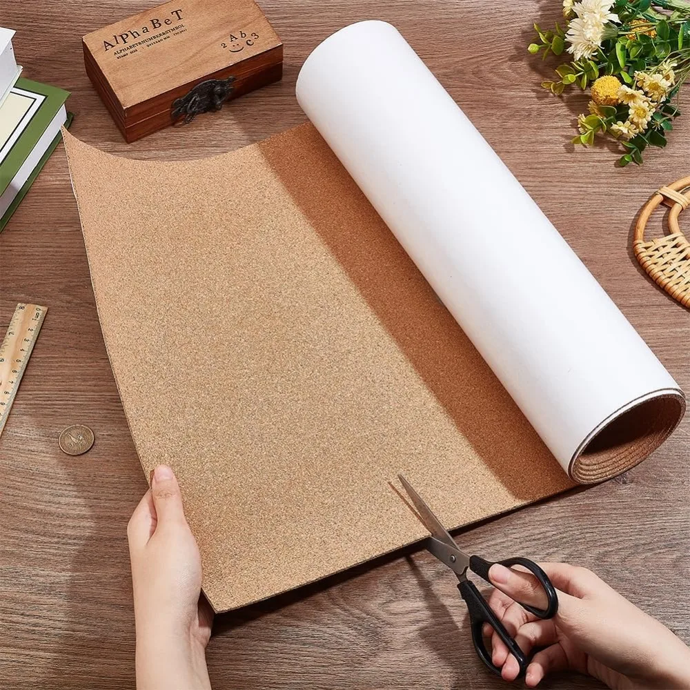 15.7x78.7 inch Self-Adhesive Cork Roll, 2 mm Thick Cork Mat with Strong Adhesive-Backed for Wall Decoration, Party and Crafts