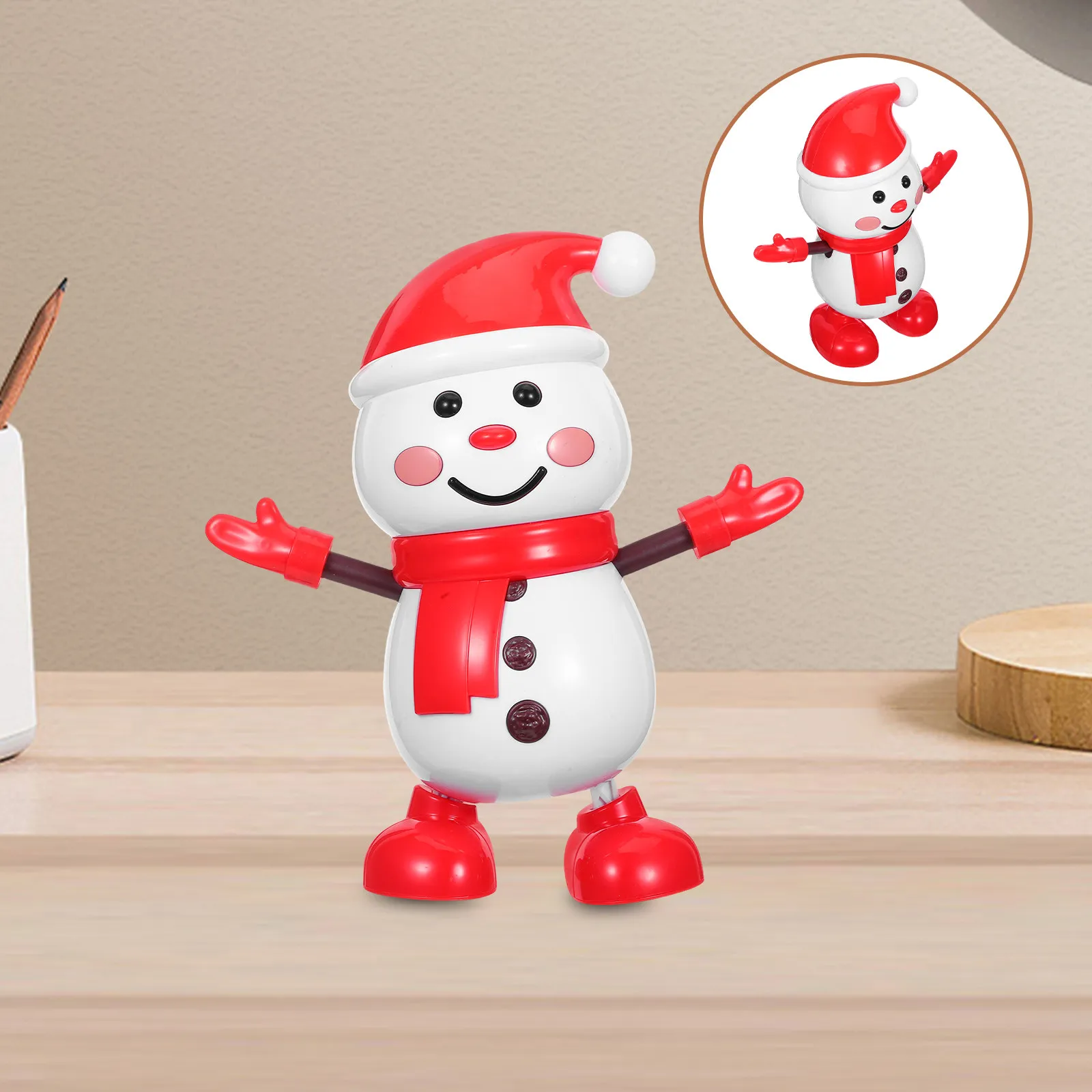 Dancing Snowman Christmas Decoration Battery Operated Interactive Holiday Centerpiece for Kids Family Party