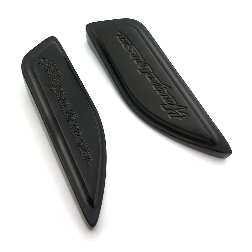 Motorcycle Tank Pads Side Cover For Suzuki Hayabusa Gsxr1300 1986-2012 2010 2011 CHROMED BLACK