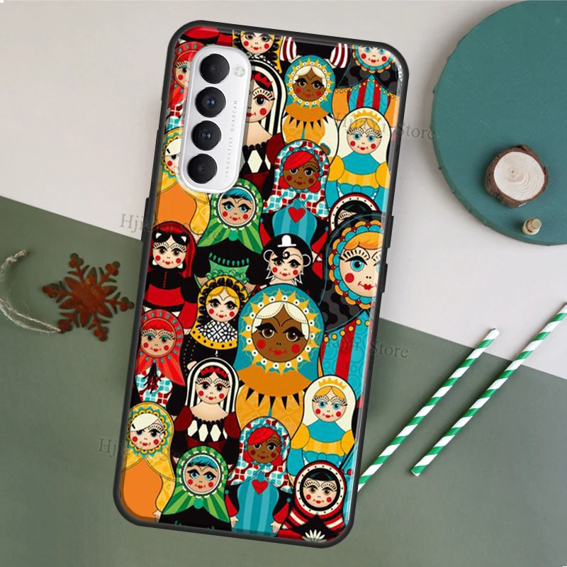 Russian Dolls Matryoshka For OPPO Reno 2 Z 4 Pro A5 A9 A31 A53 2020 A1K A3S A5S A15 A52 A72 A83 F5 F7 Phone Cover