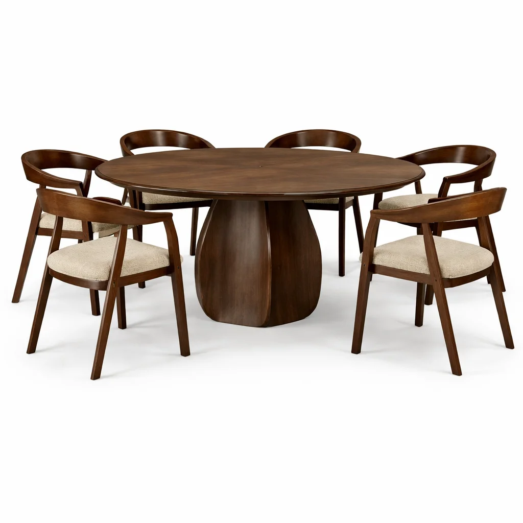 #Industrial Modern Eco-Friendly Durable Rectangle Solid Oak Wood Waterproof Dining Table Chair Set