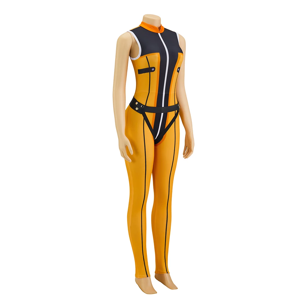 アニメ夢子すずきりコスプレレンジャー衣装セクシーな女性ファンタジアジャンプスーツバトルボディスーツハロウィンパーティーロンパーススーツ