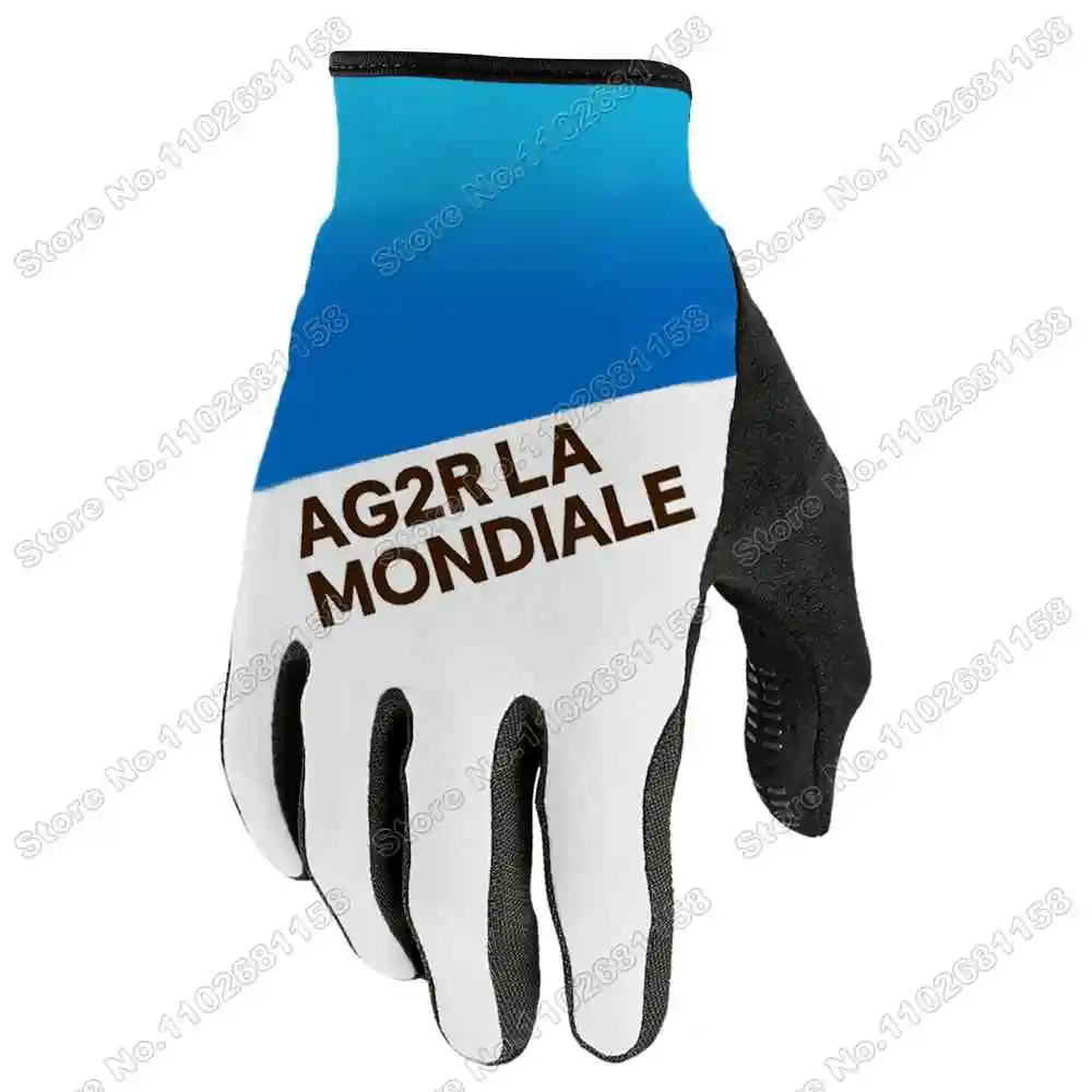 2024 Team AG2R Cycling Gloves Winter Autumn Anti-Slip Gel Full Finger Bike Glove Road Bicycle Jersey Motorcycle Sport Glove MTB