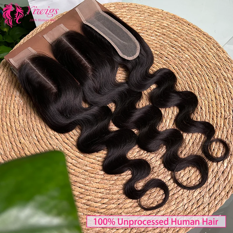 

Yiwigs объемная волна природный цвет 2x6 прозрачная кружевная застежка 100% бразильские необработанные человеческие волосы 10-20 дюймов для женщин