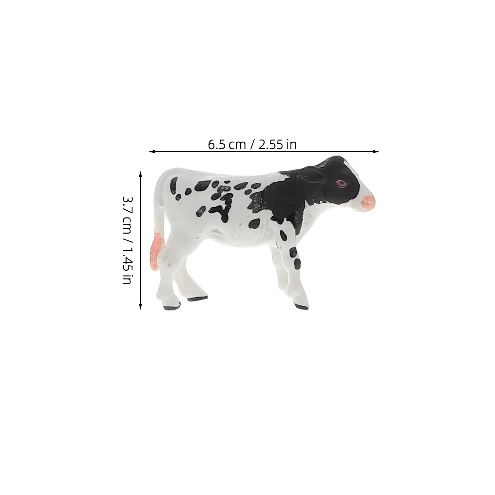 4Pcs Realistic Animal Simulation Farm Cow Calf Figures Educational Kids Learning Cognition Cake Decoration Miniature Landscape
