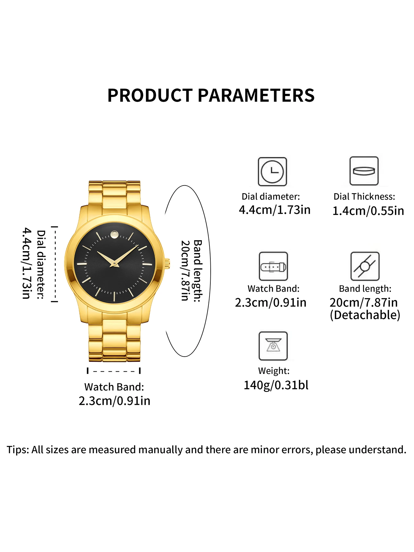 YaLaLuSi Stylish, Retro and Minimalist Men’s Business Quartz Watch with a Steel Strap – Perfect for Everyday Wear and as a Gift