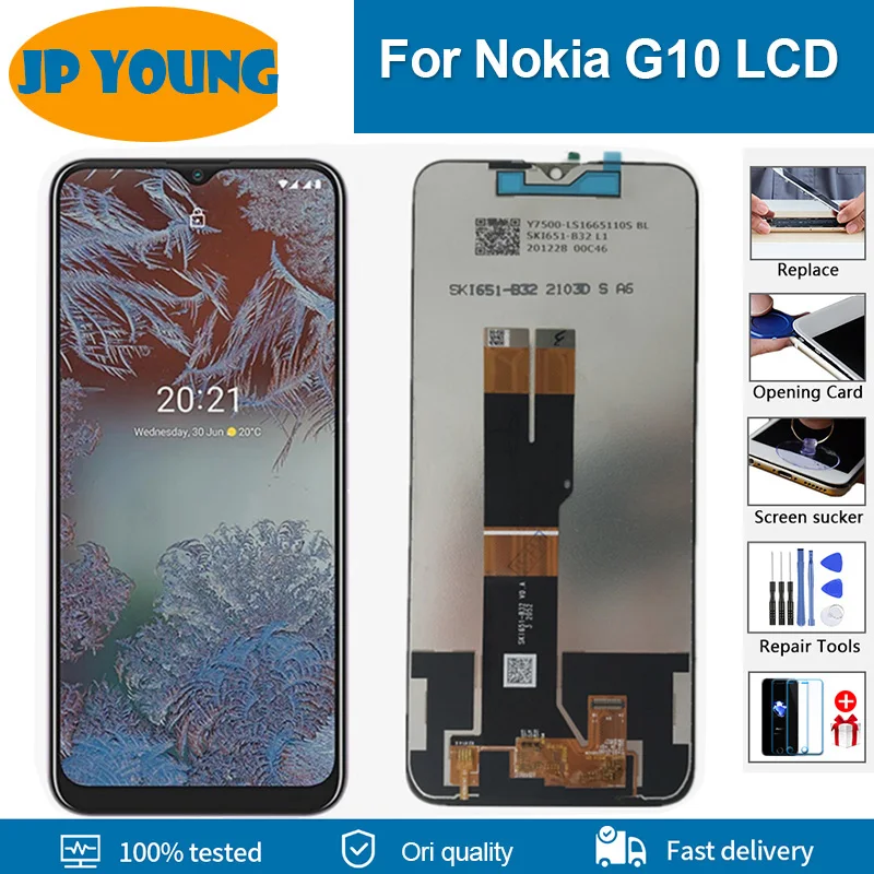 

Original 6.52" LCD For Nokia G10 LCD Nokia G20 Display Touch Screen Digitizer Assembly For TA-1334 TA-1351 TA-1346 TA-1338